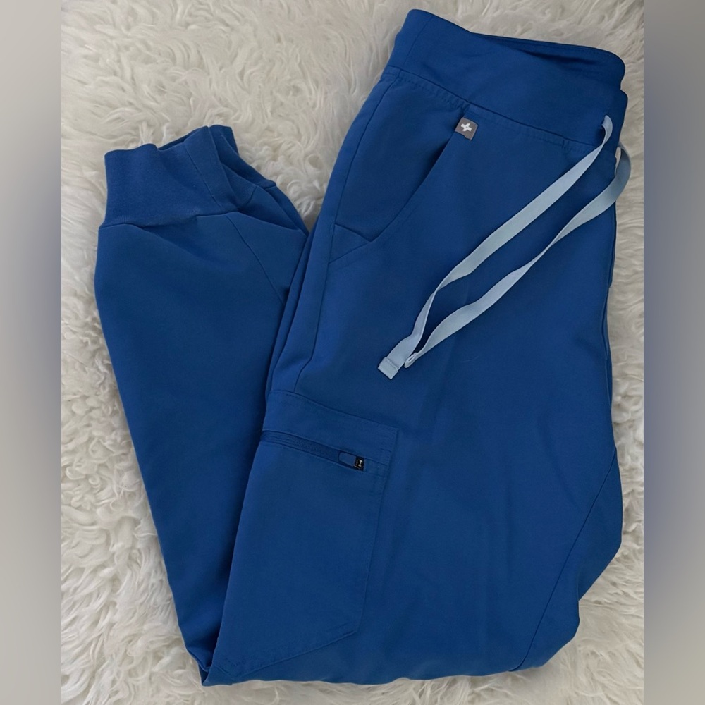 Figs Blue Jogger Scrub Pants Size Small